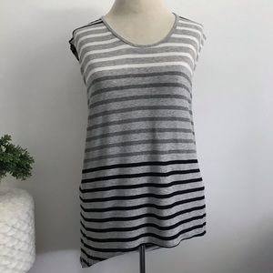 Athleta multicolored striped grey sleeveless top